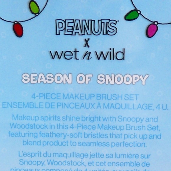 🎀 $22 - wet n wild x Peanuts Snoopy Makeup Brush Set 4 pc Brand New in Box - Picture 4 of 11